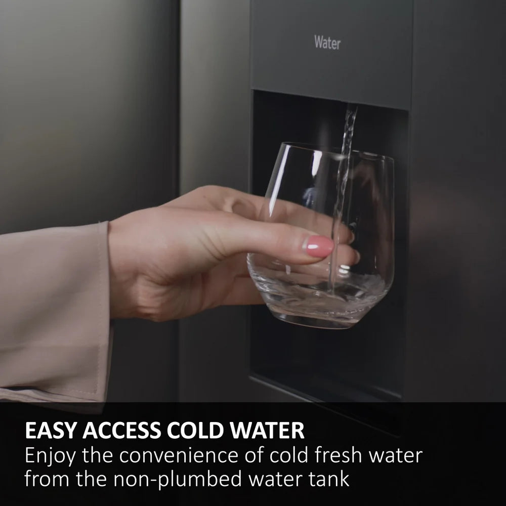 Haier 3D 60 Series 5 HTW5618EWMG Wifi Connected Total No Frost Freestanding Fridge Freezer - Stainless Steel - E Rated