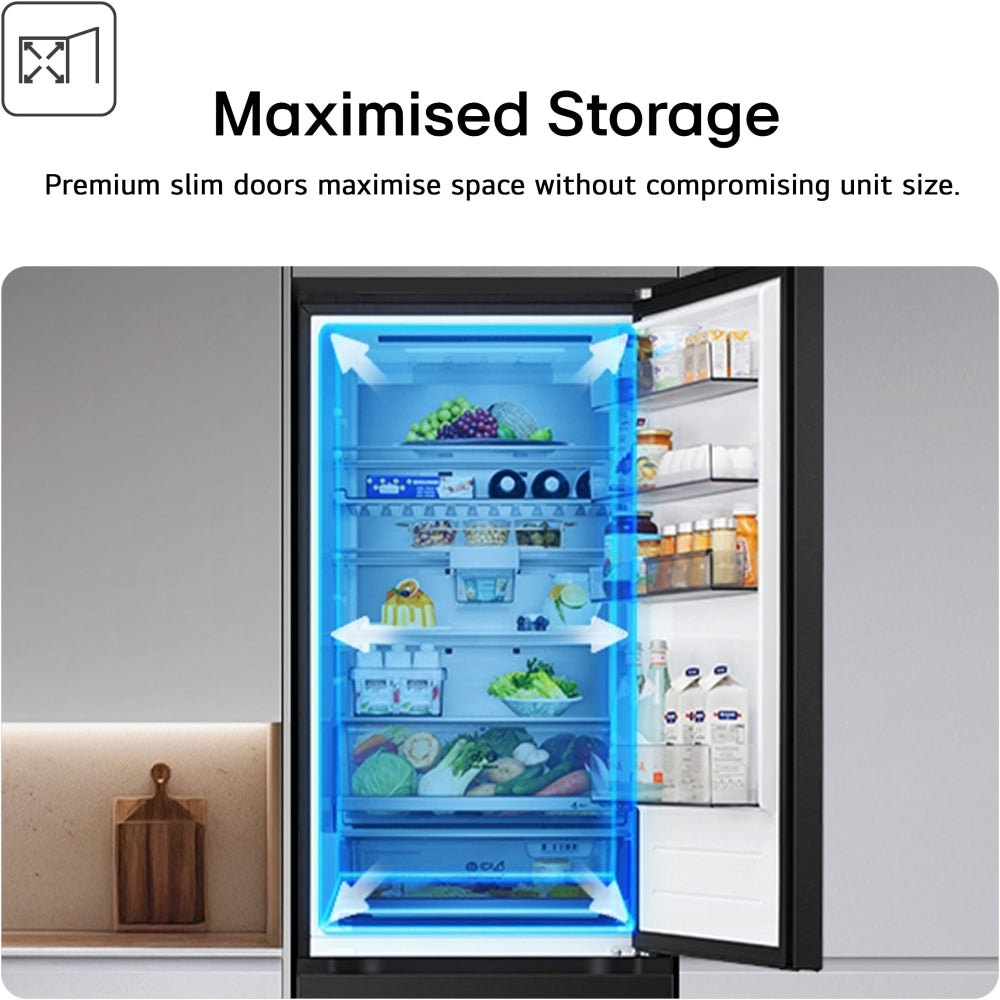LG Fit & Max GBBSJ10EEP 60/40 Total No Frost Fridge Freezer Matte Black - E Rated