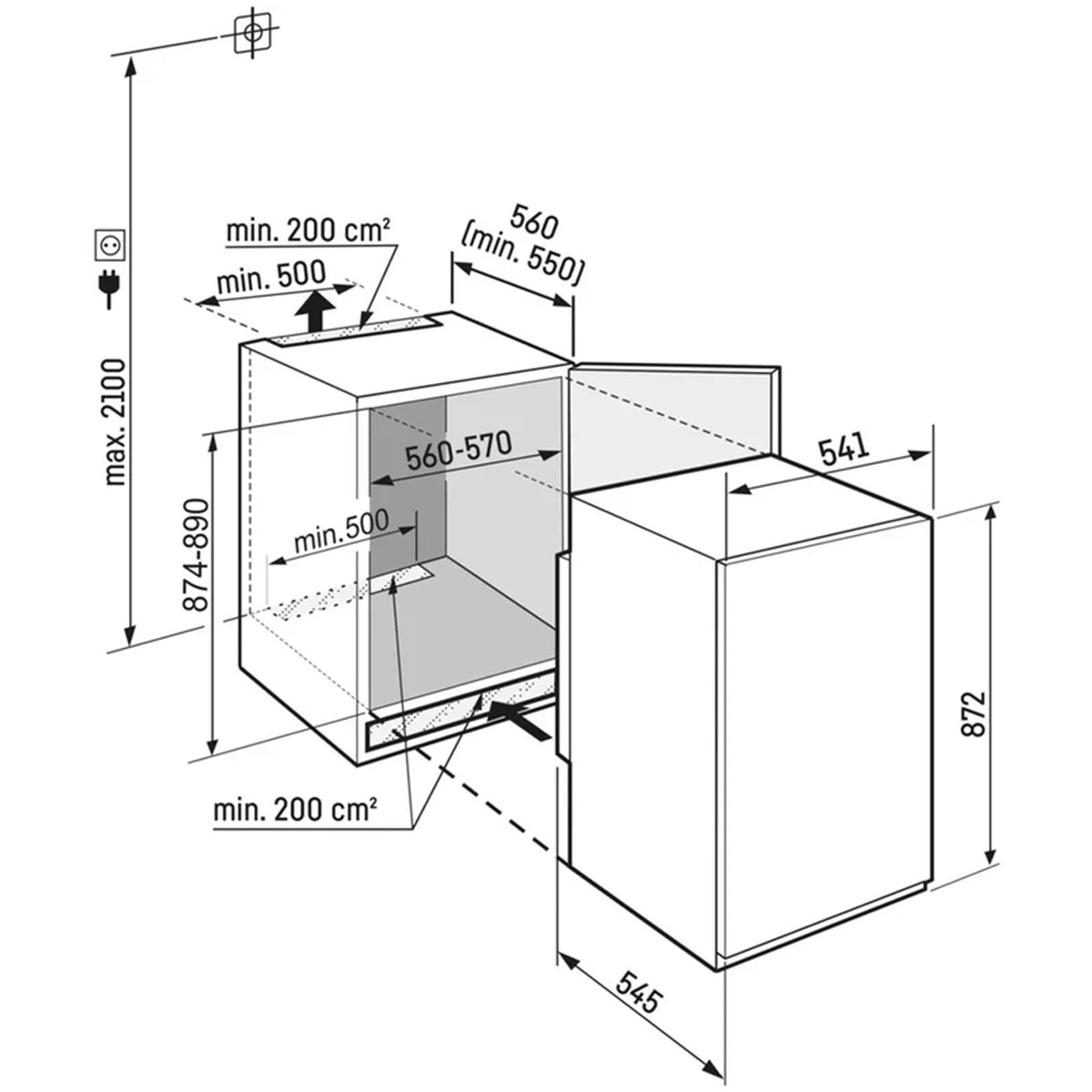 Liebherr Pure IRSE3901 Fully Integrated Fridge with Icebox